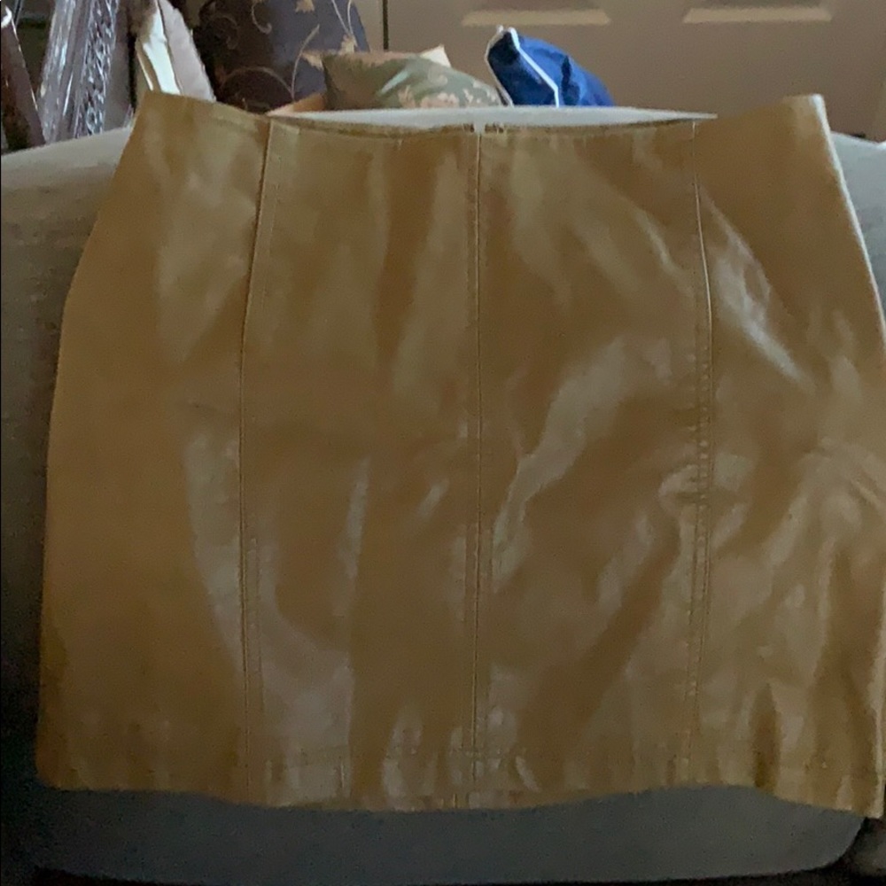 Free People leather mini skirt